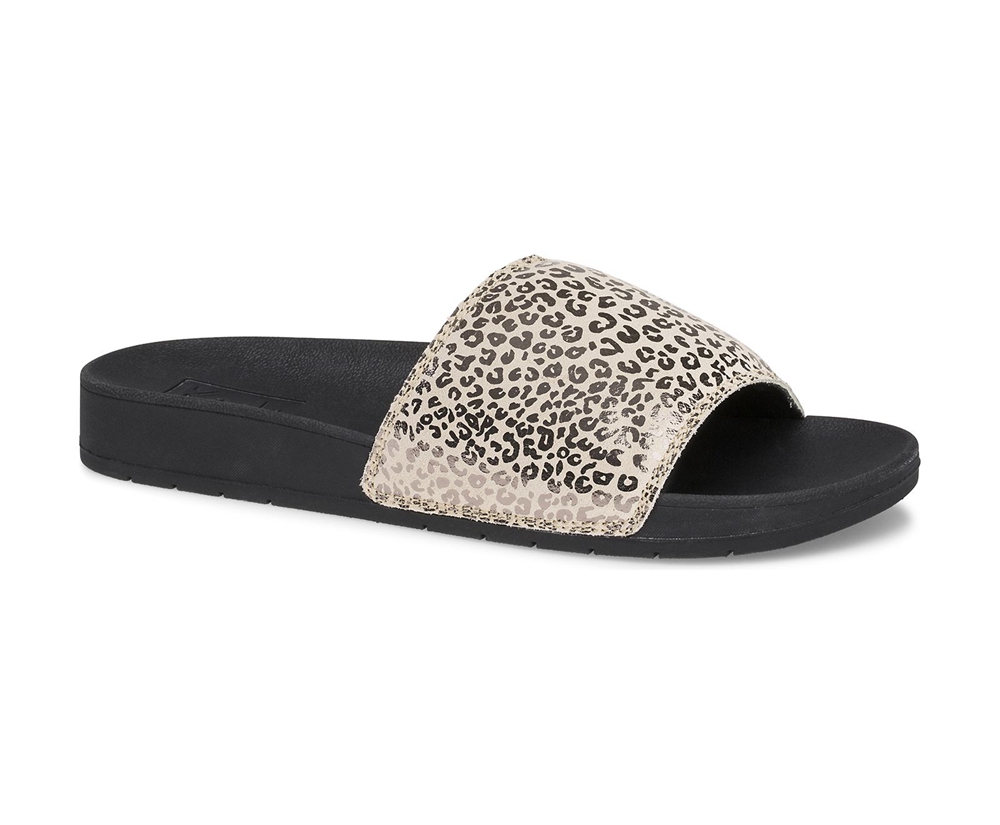 Sandales Keds Femme Noir/Doré - Bliss Ii Cuir Leopard - 136-IEONGA